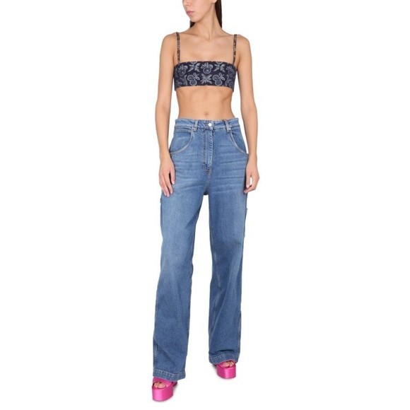 Etro Relaxed Fit High-Waist Cargo Jeans - NWT - Picture 2 of 4